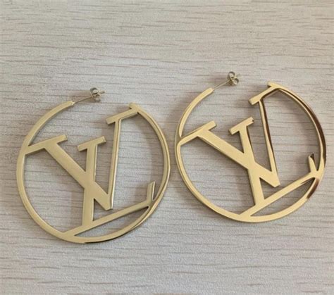 louis vuitton hoop earrings etsy.